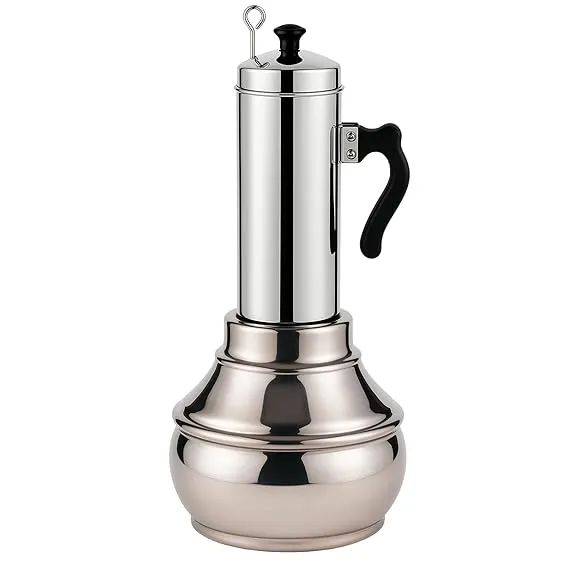 Stainless Steel Puttu Maker with Heat-Resistant Bakelite Handle – Gas & Induction Friendly